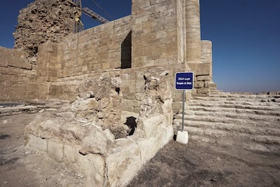 The Temple of Allat dates to the second half of the second century. AFP