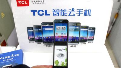 8. TCL Communication - sales: 15.733 million | market share: 3.5 per cent. Imaginechina via AP