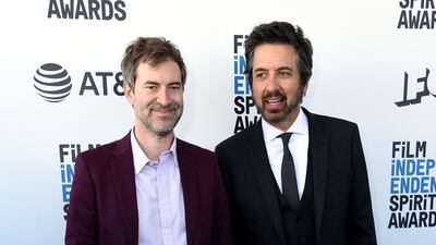 Mark Duplass and Ray Romano arrive at the 34th Film Independent Spirit Awards on Saturday, February 23, 2019. AP