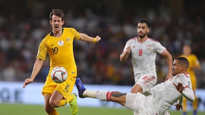 Ismail Ahmed: Didn’t play in the first match but ever-present in the centre of the UAE’s defence since. The 35-year-old Al Ain player put in a colossal performance against Australia and will need to be at his best again against Qatar. Getty Images