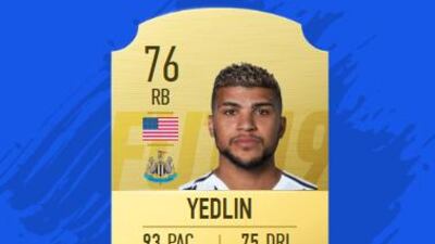 DeAndre Yedlin: Acceleration 93, Sprint Speed 93. Courtesy EA Sports
