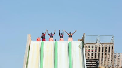 Visitors can reach speeds of up to 80 kilometres per hour on the slides. Leslie Pableo for The National