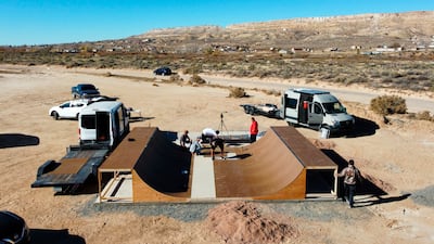 A handful of Hopi youths worked together to create the skate spot that opened this spring. AP