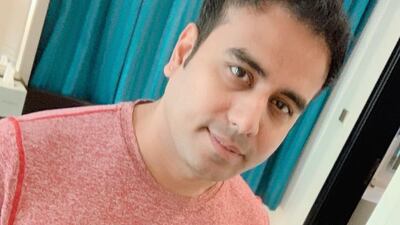 Manisha Thakur and her husband Vikram. Manisha could not join her husband for an Eid break in Oman two years ago. Vikram was among 17 passengers returning from Muscat who were killed when a bus they were travelling in hit a height restriction barrier in June 2019 in Dubai. Courtesy: Manisha Thakur