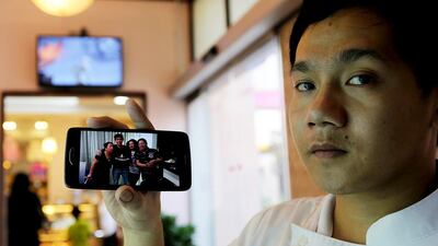 Dubai baker Ron Pabellon was told in a Facebook message that his his uncle, aunt and two of his cousins had been killed in the Malaysia Airlines flight MH17 disaster in east Ukraine on Thursday . Satish Kumar / The National