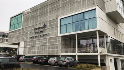 AstraZeneca's office in Brussels, Belgium. AP