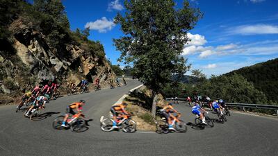 The peloton during Stage 2. EPA