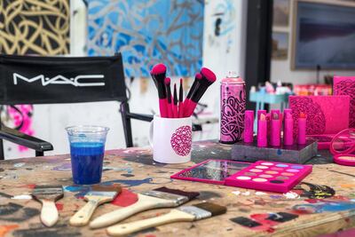 eL Seed has helped design the hues for a limited-edition range of MAC cosmetics. Leslie Pableo for The National