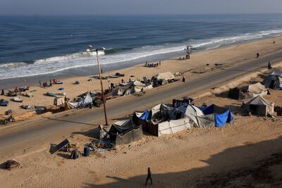Palestinians have been left living in tents - if they can afford them - after the Israeli army forced them out of Gaza city. Reuters