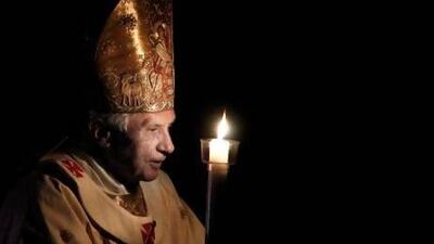Pope Benedict celebrates the 2012 Easter Vigil mass in St. Peter's Basilica, the Vatican.