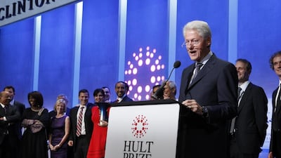 The former US president Bill Clinton is set to host the annual Hult Prize. Mark Von HoldenAP Images for Hult Prize