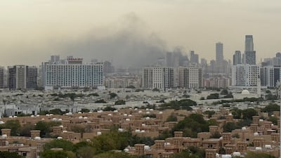 The fire in Jumeirah Village Circle could be seen across many parts of Dubai. The National