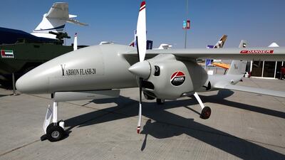 A Yahon Flash-20 by AOCOM Systems on static display at the Dubai Airshow. Victor Besa for The National