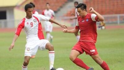 The UAE Under 17s easily dispatched Singapore during Saturday's match. Courtesy UAE Football Association
