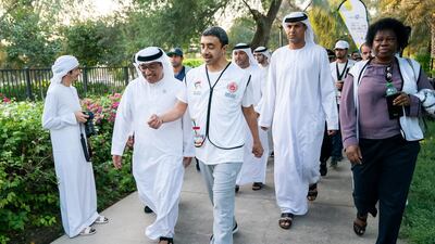 Sheikh Abdullah bin Zayed at the Walk of Tolerance in Umm Al Emarat Park. Wam