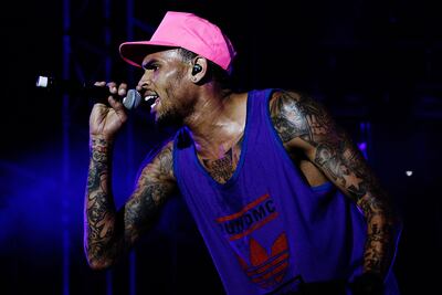 US RnB singer Chris Brown. Getty Images