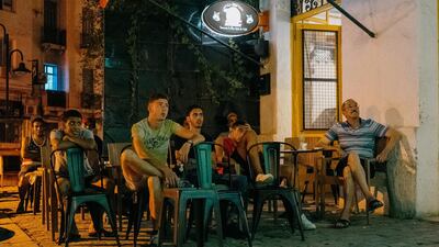 Esperance fans start to despair in the final minutes of the match, which Al Ahly won 3-0. Erin Clare Brown/ The National