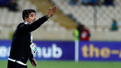 Al Ain manager Zoran Mamic reacts during the Asia Champions League first-leg, last-16 match against Esteghlal at the Azadi Stadium in Tehran, Iran, 22 May 2017. Abedin Taherkenareh / EPA