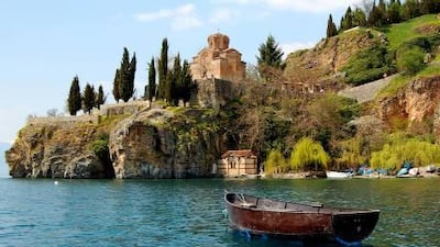 St John of Kaneo, a 13th-century church that overlooks the quiet waters of Lake Ohrid in Macedonia. Getty Images / Gallo Images