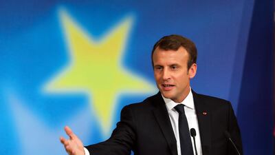 French President Emmanuel Macron delivered a speech setting out plans for reforming the European Union at the Sorbonne in Paris, France. Ludovic Marin/ Reuters