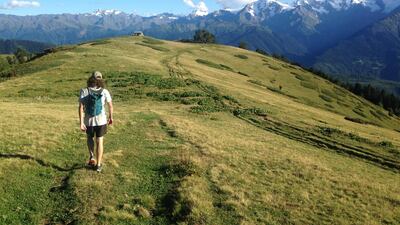 Hiking in Georgia's Svaneti region. Tom Allan