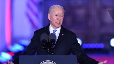 US President Joe Biden delivered a speech in Poland on the final day of his European trip. EPA
