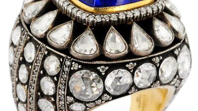 A rose-cut diamond and tanzanite ring from the Passionate Heritage Collection. Courtesy Gilan