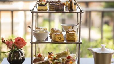 The traditional afternoon tea at The Lotus Lounge at Anantara Dubai The Palm Resort & Spa. Courtesy Anantara Dubai The Palm Resort & Spa