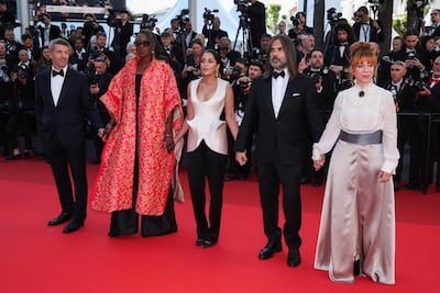 Leila Bekhti, third from left, and Khaled Mouzanar are Un Certain Regard jury members. AFP