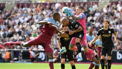 Goalkeeper: Ederson (Manchester City) – While 5-0 was a rout of West Ham, City would not have had a clean sheet but for a stunning double save from Javier Hernandez and Manuel Lanzini. Getty