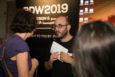 Lebanese artist Alfred Tarazi at the Beirut Design Week 2019. Courtesy of the artist