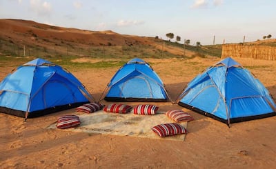 The Happy Camper set up costs Dh400. Supplied