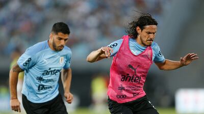Uruguay's Luis Suarez and Edinson Cavani will be part of the strike-force in Qatar. AFP