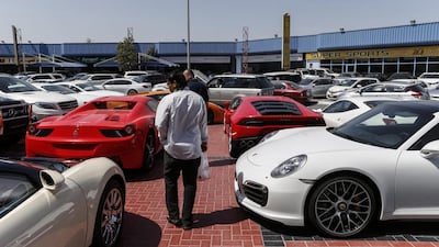 Al Awir used-car complex, in Dubai’s Ras Al Khor industrial area, is home to more than 130 dealerships. Antonie Robertson / The National
