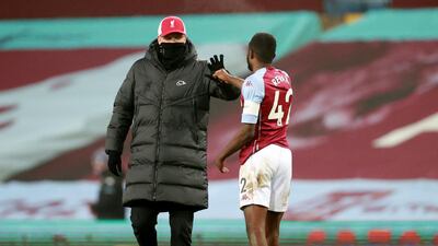 Klopp with Aston Villa's Dominic Revan after the match. Reuters