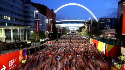 Football fans leave Wembley Stadium. The bill will ensure supporters' voices 'are front and centre' said Prime Minister Rishi Sunak. Getty Images