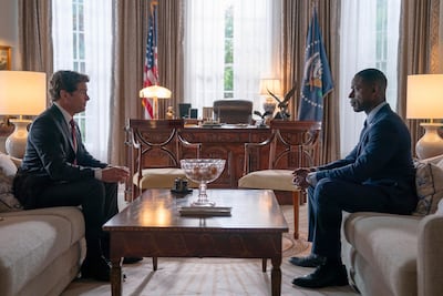James Marsden, left, and Sterling K Brown in a scene from Paradise. Photo: Disney