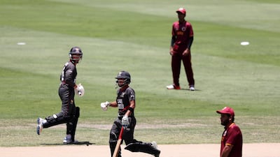 UAE opener Syed Haider, right, scored a half-century in the ACC Under 19 Western Region final. Chris Whiteoak / The National