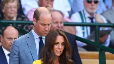 Summer brights: Catherine, Duchess of Cambridge wore Dolce & Gabbana to Wimbledon. Getty Images