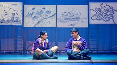 Sasha Desouza-Willock, left, and Serkan Avlik in The Boy at the Back of the Class. Photo: Manuel Harlen