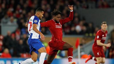 Liverpool's Divock Origi in action. Reuters