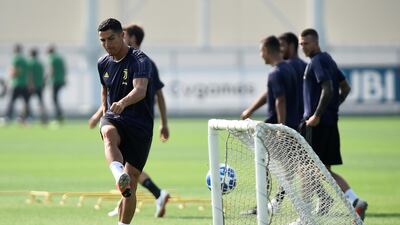 Ronaldo during training. Reuters