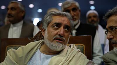 Afghan presidential candidate Abdullah Abdullah attends the last day of election campaigns in Kabul June 11, 2014. Ahmad Masood / Reuters