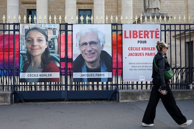 The French government has spent years trying to secure the release of Cecile Kohler and Jacques Paris from Iran, without success. AFP