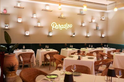Interior of Paradiso restaurant, located at Yas Bay Waterfront area, Yas Island. Photo: Khushnum Bhandari/ The National