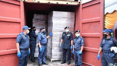 The Malaysian Customs seized captagon. Courtesy Royal Malaysian Customs Department