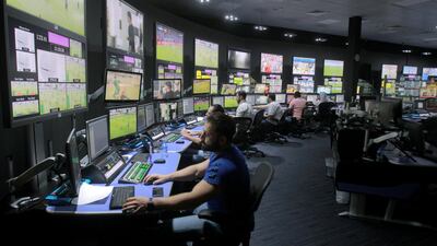 BeIn employees work in a broadcast control room in Doha, Qatar. Reuters