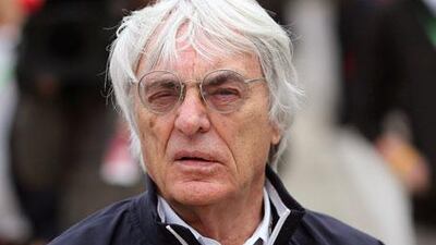 Formula One supremo Bernie Ecclestone at the British Grand Prix - a race he hints could be joined by a London event