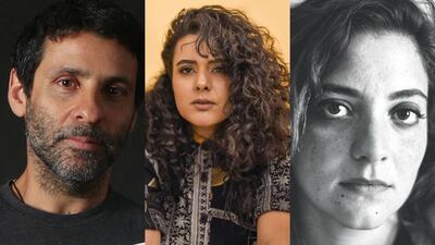 Fro left: Songs by Zeid Hamdan, Dina El Wedidi and by Nadah El Shazly all appear on the #musiciansforpalestine playlist on Spotify. Supplied