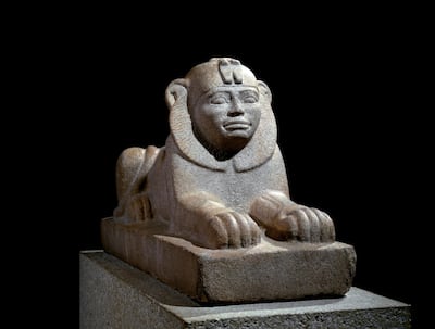 Granite sphinx of Taharqo, Kawa, Sudan, c. 680 BC © The Trustees of the British Museum